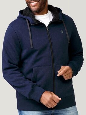 Men’s Free Country The Everybody Sherpa Bonded Hoodie Navy/Heather Size 2XL